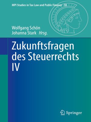 cover image of Zukunftsfragen des Steuerrechts IV